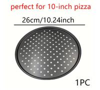 TEMU Molde para pizza para horno, bandeja perforada para pizza, bandeja antiadherente para pizza, bandeja perforada de acero al carbono, bandeja redonda para hornear, ideal para pizza y casera, color