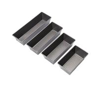 TEMU Molde para tostadas de panal de acero al carbono antiadherente Faridabio, 4 piezas: tamaños pequeño, y grande, para hornear pan y pasteles rectangulares en cocina y restaurante