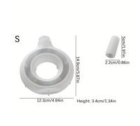 TEMU Moldes de Resina para Fundición 1pc S/L Circular Nórdico Molde Epoxi Redonda Molde de Silicona de Flores Artístico de Yeso a Suministros para Hacer Decoración del Hogar