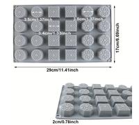 TEMU Moldes de silicona para pasteles redondos y cuadrados, moldes pequeños para postres que se pueden utilizar para hacer galletas , pudín de caramelo, helado de frutas, etc