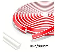 TEMU Moldura de zócalo autoadhesiva flexible Peel and Stick, moldura de TPE cuarto , moldura de base de pared autoadhesiva para protector de bordes de pisos, baño, cocina, encimera