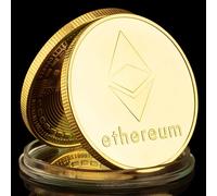 TEMU Moneda Réplica ETH con Diseño de Ethereum en Relieve Estéreo de Metal