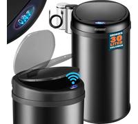 TEMU MONZANA® de Basura de Cocina con Sensor, Acero Inoxidable Silencioso de 30L, Cable de Carga USB, Sin , Papelera Automática, Higiénica, Impermeable, Cesto de Reciclaje para Oficina