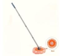 TEMU Mopa ajustable de 75 pulgadas - Mango largo giratorio de 360°, equipada con 2 cabezales de mopa reutilizables, ideal para pisos, paredes, techos y ventanas