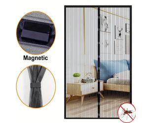 TEMU Mosquitera Cortina de Puerta de Gasa Magnética para Ventana, Pestaña, Dormitorio , Partición para el Hogar, de , Sin Perforaciones