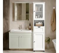 TEMU Mueble Baño, Armario , Compartimento Abierto, , con Patas, Estantes Regulables , de