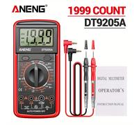 TEMU Multímetro Digital ANENG DT9205A-12 1999 cuentas Voltaje Medidor de Corriente Prueba Eléctrica Medidor Analógico Profesional