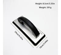 TEMU Nueva espátula de aluminio con mango negro para ladrillo, raspador de calafateo de arena de color epoxi, espátula de goma para calafateo de baldosas de fábrica, herramienta de belleza para juntas