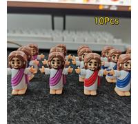 TEMU Nuevas Mini Estatuas de Jesús con Tarjetas Inspiradoras, 5/10 Piezas, Tarjetas de y Bolsa de la , Regalo de Pascua y Navidad