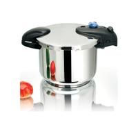 TEMU Olla a presión de acero inoxidable de 6/8/10L con de - ILLICO - Cocción rápida y , para todas las estufas incluida la de inducción, para lavavajillas, 2 válvulas + cesta de cocción incluida
