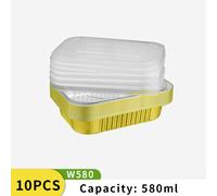 TEMU Olla de Aluminio para Hornear - 5 Piezas - Adecuada para Microondas, Hornear, Asar, Parrilla - Libre de Químicos, Fácil Limpieza (5/10 Piezas)