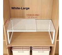 TEMU Organizador de armario telescópico resistente de carbono para ropa, con estante ajustable. Esta de almacenamiento para dormitorios es plegable y ahorra .