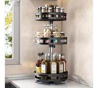 TEMU Organizador de Cocina Giratorio - Estante Metálico para Especias con Contenedores de Almacenamiento para Condimentos, Aceites y - Opciones de /Triple Capa