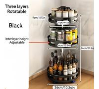 TEMU Organizador de Cocina Giratorio Multifuncional con Soporte Antideslizante para Especias y Cosméticos, Altura Ajustable, Ahorra - Sin Necesidad de Instalación