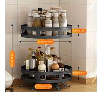 TEMU Organizador de especias giratorio 360° - de 1/2/3 niveles, almacenamiento de acero para encimera para condimentos, aceites y - Esenciales de organización de cocina