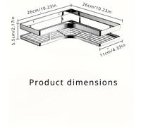 TEMU Organizador de esquina para ducha Ctznxiy de acero inoxidable - Estante triangular de barra engrosada sin perforaciones para organización de baño y cocina