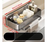 TEMU Organizador de fregadero con , escurridor de platos multifunción en la pared con soporte para esponja para grifo de cocina - Almacenamiento sin taladro para esponjas, estropajos, paños y cepillos