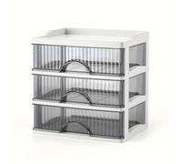 TEMU Organizador de Maquillaje para Tocador, de Almacenamiento de Gran Capacidad con Cajón para Cómoda y Encimera, Ideal para Cosméticos, Perfumes y Artículos de Higiene Personal