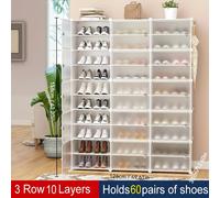 TEMU Organizador de Zapatos Expandible con Puertas, Ideal para Botas, Pantuflas y Calzado, con 1-3 Filas y 4 Niveles - en