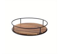TEMU Organizador Lazy Susan de Madera de Acacia, Giratorio de Cocina para Organización de Mesas y Armarios (Detalles Aleatorios)