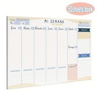 TEMU Organizador Semanal A4 de 50 Páginas en Español, Diseño con Calendario y - Regalo Único para Hogar u Oficina, de y Seguimiento de Importantes para Mantener tu Organizada