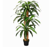 TEMU Outsunny Dracaena Artificial 160 cm con Árbol Artificial con 66 Hojas Planta Artificial para Decoración Jardín Oficina Salón Ø20x160 cm Verde