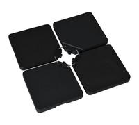 TEMU Outsunny Peso para Base de Sombrilla de 4 Piezas Base para Sombrilla Cuadrado Rellenable de Agua 60 kg Arena 70 kg o 80 kg para Base Cruzada Negro