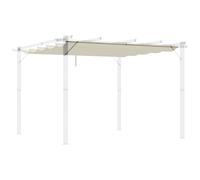 TEMU Outsunny Techo de Pérgola 2, 5x2, 55 m Techo de Repuesto Retráctil para Sombrilla Toldo de Tela para Cenador Jardín con 10 Orificios de Drenaje