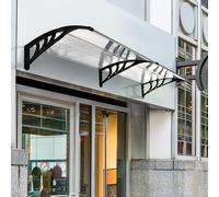 TEMU Outsunny Toldo de lluvia Tejadillo de Proteccion y Lluvia Marquesina para Puertas de Exterior Marquesina de Techo Diseño Moderno Aleacion de Aluminio Duradero