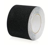 TEMU PACK 1 Rollo de Cinta Antideslizante, 100MM X 10M, Cinta de Seguridad Antideslizante de Gran , 80 de Antideslizante para Escaleras, Baños, Piscina, Uso en Oficinas - Negro