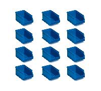 TEMU Pack 12 Gavetas de Plastico Apilables nº54 - Organizador de Tornillos, Cajones, de Almacenamiento, de Plastico Rectangulares, 33,6x21,6x15,5 cm