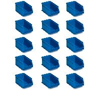TEMU Pack 15 Gavetas de Plastico Apilables nº52 - Organizador de Tornillos, Cajones, de Almacenamiento, de Plastico Rectangulares, 23,6x16x13 cm