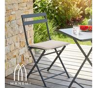 TEMU Pack 2 Cojín para silla 40x40x2 cm｜ fácil de limpiar｜Con cintas de sujeción｜ con cremallera desmontable｜Uso interior y exterior｜Ideal para comedor, , jardín u oficina