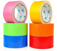TEMU PACK 6 rollos de cinta de tela multiusos de 9 2 pulgadas x 49 pies, amarilla, verde, naranja, , cinta para tuberías de resistencia para reparaciones y otros industriales