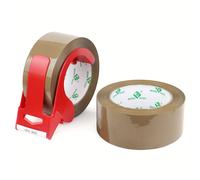 TEMU PACK, Cinta Marrón, 2 Rollos con Cortador, 1.89In X 55Yds, Cinta de Envío de Resistencia, Cinta de , Cinta de Embalaje , Cinta para Mudanzas, para , Oficina, Hogar y Embalaje de Fábrica