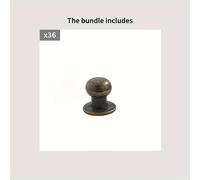 TEMU Pack de 36 pomos redondos mini de antiguo con tornillos de instalación - Tiradores de cajón de metal de aleación de para armario de madera, cómoda - Accesorio decorativo vintage de ferretería