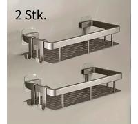 TEMU Pack de de Pared de Aluminio Sin Taladro - Organizador de Almacenamiento en Pared, Ahorra para Baño y Cocina, Organizador de Artículos de y Cosméticos, Fácil de Instalar