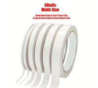 TEMU Pack Of 6 Rolls Of Adhesive Tape For Crafts, Scrapbooking, Making Cards, Wrapping Gifts, DIY Projects, Office And School Supplies