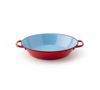 TEMU Paellera acero inoxidable inducción sarten , para vitroceramica, electrica, gas, leña, recubierta en acero vitrificado de 32 cm de , 8, 5 cm de