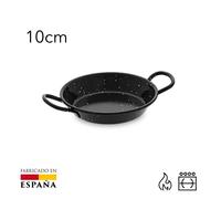 TEMU Paellera Esmaltada Mini 10 cm - Ideal para Tapas y Pequeñas Raciones | para Gas, Leña y Horno | Fácil de Usar y Sin Oxidación