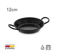 TEMU Paellera Esmaltada Mini 12 cm - Ideal para Tapas y Pequeñas Raciones | para Gas, Leña y Horno | Fácil de Usar y Sin Oxidación
