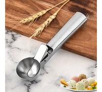 TEMU Pala para Helado de Acero Inoxidable de Resistencia con Gatillo - para Sundaes y , para Lavavajillas, Agarre