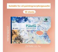TEMU Paleta de Papel Desechable con 30 Hojas para Pintura y Acrílica, Paleta Extraíble para de Pintura - 1 Pieza