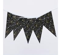 TEMU Pancarta de 10 metros para de , 20 banderines de champán, pancarta de banderines de tela, decoraciones colgantes para de Halloween, guirnalda de banderines para y jardín de interior/exterior para