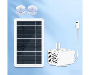 TEMU Panel combinado con una bomba pequeña, ideal para peces, fuentes, jardinería de en exteriores y otros , bomba sin escobillas