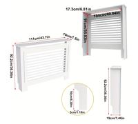 TEMU Panel de mueble para cubrir radiador extragrande de 92 cm/27" - - De pie, para radiadores /verticales, panel con puerta, estante y con almacenamiento, de montaje