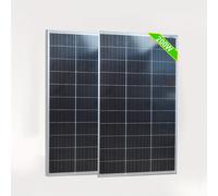TEMU Panel Solar de 200W a 2 Paneles Solares de 100W 18V con de Aluminio de 30Mm, Recubrimiento de Vidrio y Cable Solar de 900Mm, Solar Monocristalina 12BB de 18V para Carga de Batería de 12V