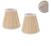 TEMU Pantalla de Campana Dorada con Clip para Candelabros y Lámparas de Techo - Pequeña Pantalla de Tela con Soporte, 12cm X 8.5cm X H11cm, Elegante para Decoración