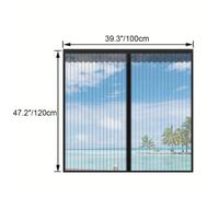 TEMU Pantalla magnética para ventana, pantalla de fibra de poliéster para puerta y ventana, pantalla de puerta con cierre magnético para mantener alejados a los mosquitos y las moscas -