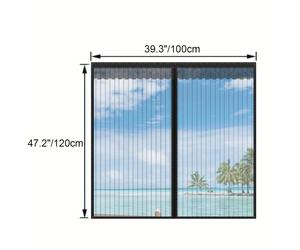 TEMU Pantalla magnética para ventana, pantalla de fibra de poliéster para puerta y ventana, pantalla de puerta con cierre magnético para mantener alejados a los mosquitos y las moscas -